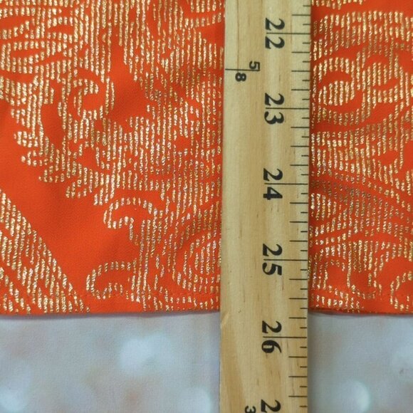 MICHAEL KORS Poppy Gold SAMARA Bell Sleeve V Neck Blouse, Women's Small - Picture 11 of 12